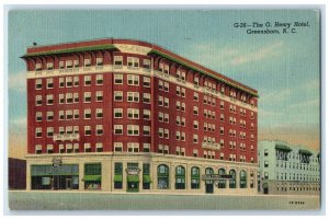 1951 The O. Henry Hotel Building Greensboro North Carolina NC Vintage Postcard