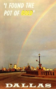 Texas Dallas Rainbow Over Skyline