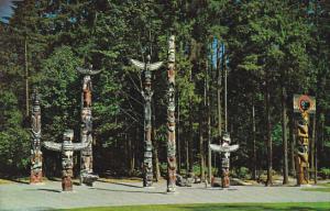 Canada Indian Totem Poles Stanley Park Vancouver British Columbia