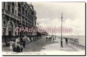 Old Postcard Cabourg Grand Hotel and La Digue