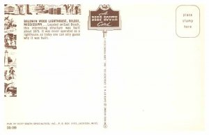 Postcard LIGHTHOUSE SCENE Biloxi Mississippi MS AS1020