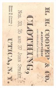 Child  on Mushroom, frog  H.H.Cooper Utica New York  Victorian  Trade Card