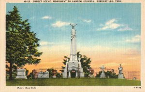 Andrew Johnson Monument Greenville Tenn. Postcard 2T6-88