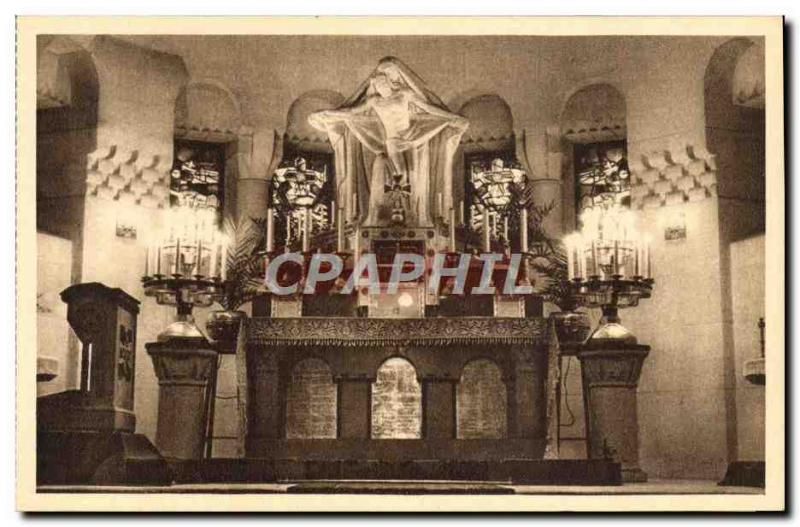 Old Postcard Douaumont main altar of the Catholic Chapel