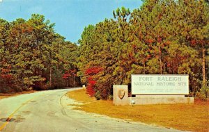 ROANOKE ISLAND NORTH CAROLINA~ENTRANCE TO FORT RALEIGH POSTCARD