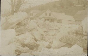 Sharon Vermont VT Ice Storm Damage Interesting Msg Real Photo Vintage Postcard