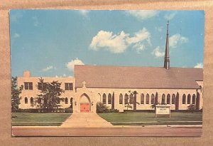 VINTAGE 1965 USED POSTCARD - c1964  FIRST LUTHERAN CHURCH, JANESVILLE, WISCONSIN