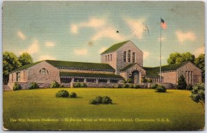 VINTAGE POSTCARD THE WILL ROGERS MEMORIAL AT CLAREMORE OKLAHOMA MAILED 1940