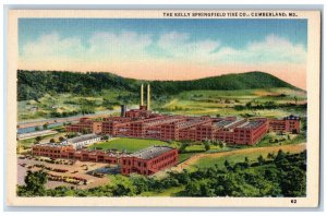 Cumberland Maryland Postcard Kelly Springfield Tire Co Aerial View Building 1940