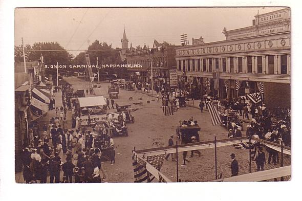 Real Photo Onion Carnival, Nappanee, Indiana,  Used 1911