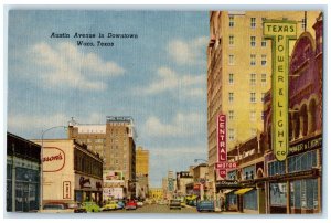 1957 Austin Avenue In Downtown Classic Cars Establishment Waco Texas TX Postcard