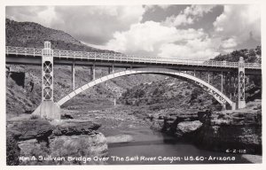 Arizona U S 60 William A Sullivan Bridge Over The Salt River Canyon Real Photo