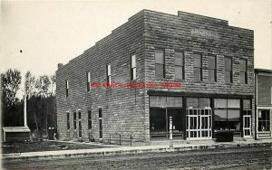 IA, Whiting, Iowa, RPPC, IOOF Building, Barber Shop Pole, Exterior View