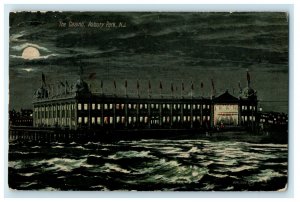 c1910's The Casino At Night Moon View Asbury Park New Jersey NJ Antique Postcard 