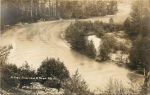 c1910 RPPC Postcard St. Regis River near St. Regis MT Mineral County Unposted