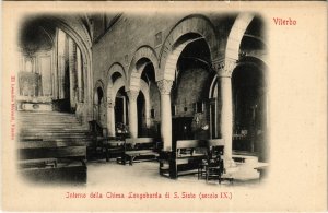 CPA VITERBO Interno della Chiesa Longobarda di S.Sisto ITALY (800534)