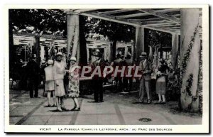 Old Postcard Vichy The Percola Charles Letrosne Arch at the Parc des Sources