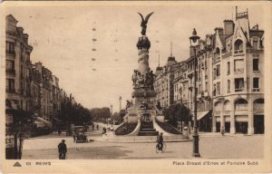 CPA REIMS place Drouet d'Erlons Fontaine Sube (991048)