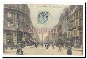 paris (2nd) postcard Old Street Peace