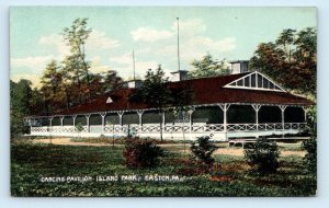 EASTON, Pennsylvania PA ~ Island Park DANCING PAVILION c1910s  Postcard