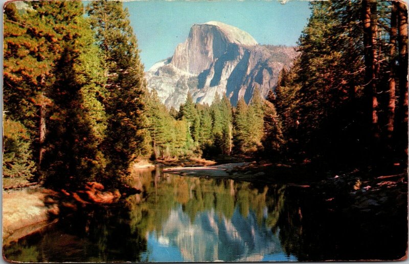 Yosemite National Park CA Photo LAKE MTN 1960s - Chrome Posted Postcard Vintage 