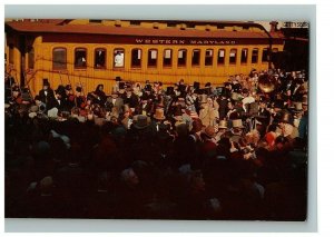 Chrome Postcard Mr Lincoln Goes To Gettysburg Western Maryland Railway Train 