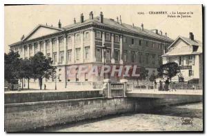 Old Postcard The Leysse Chambery and the Palace of Justice