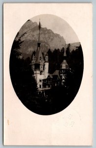 RPPC Romania Prahova Sinaia Peles Castle  Real Photo  Postcard  1933