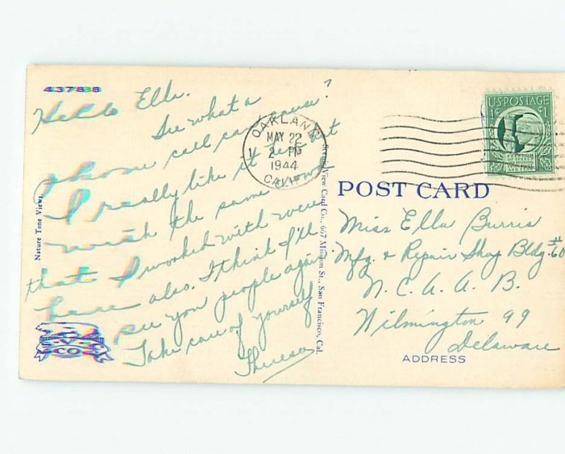 Linen COURTHOUSE SCENE Oakland California CA AE9945