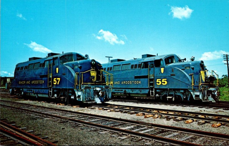 Trains Bangor & Aroostook Railroad BAR Locomotives 55 and 57