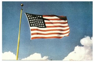 Old Glory Star Spangled Banner Wesco Color Card Postcard