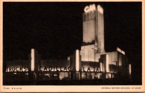 1933 Chicago World's Fair General Motors Building At Night