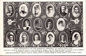 Postcard Portraits of Past Presidents of the Rebekah Assembly of Maine 1894-1910