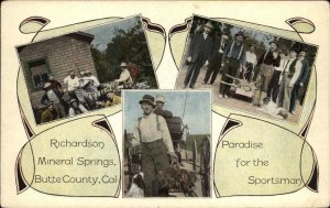 Hunting & Fishing Camp Richardson Mineral Springs Butte County CA Postcard