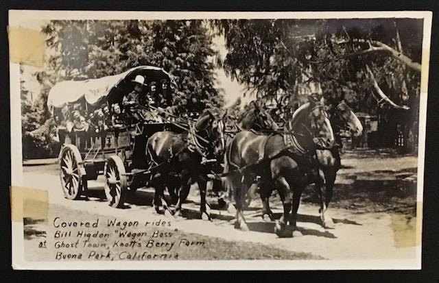 Covered Wagon Rides Buena Park California Knott's Berry Farm Real Photo