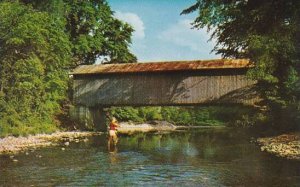 Covered Bridge Cavendish Old Covered Bridge Over Trout River At Cavendish Ver...