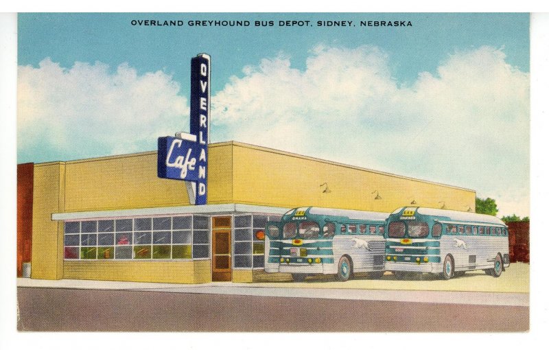 NE - Sidney. Overland Greyhound Bus Depot