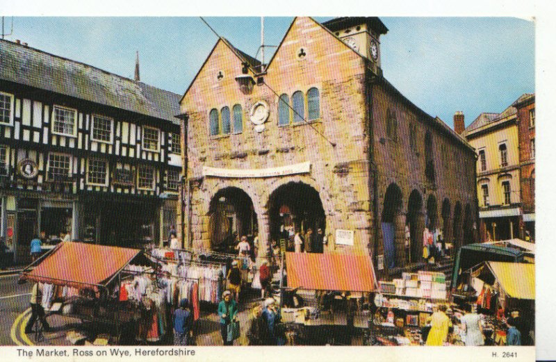 Herefordshire Postcard - The Market - Ross On Wye - Ref 1164A