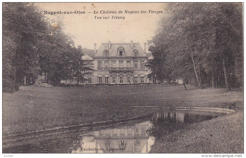 Le Chateau De Nogent-Les-Vierges, Vue Sur l'Etang, NOGENT-SUR-OISE (Oise), Fr...