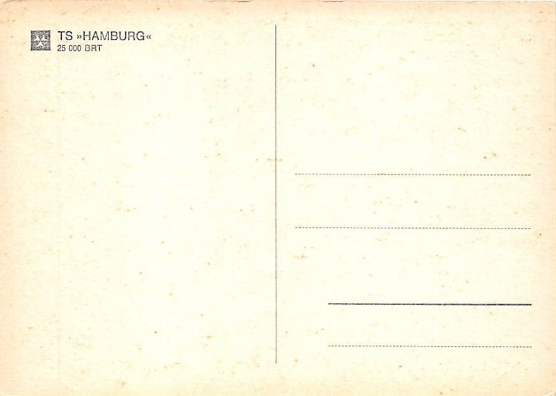 TS Hamburg Hamburg-American Line Ship 