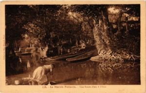 CPA Le MARAIS POITEVIN - Une route d'ean a Irlean (297481)