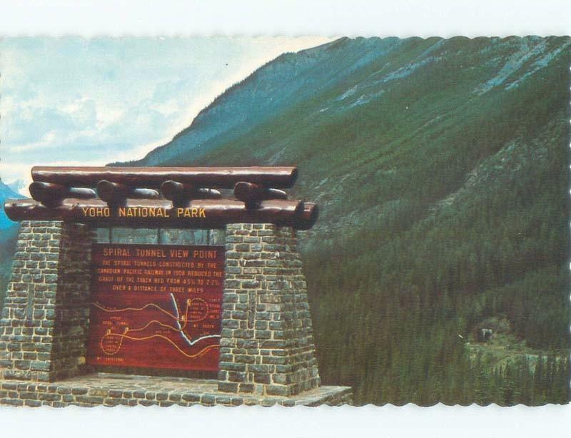 Unused Pre-1980 VINTAGE SIGN AT YOHO NATIONAL PARK Field BC c7334