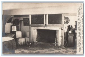 1906 Pirate Captain Schenck's Home Interior Long Island NY RPPC Photo Postcard