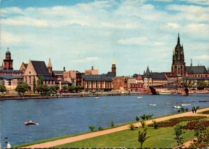 Germany Frankfurt am Main Mainpartie und Dom 1961