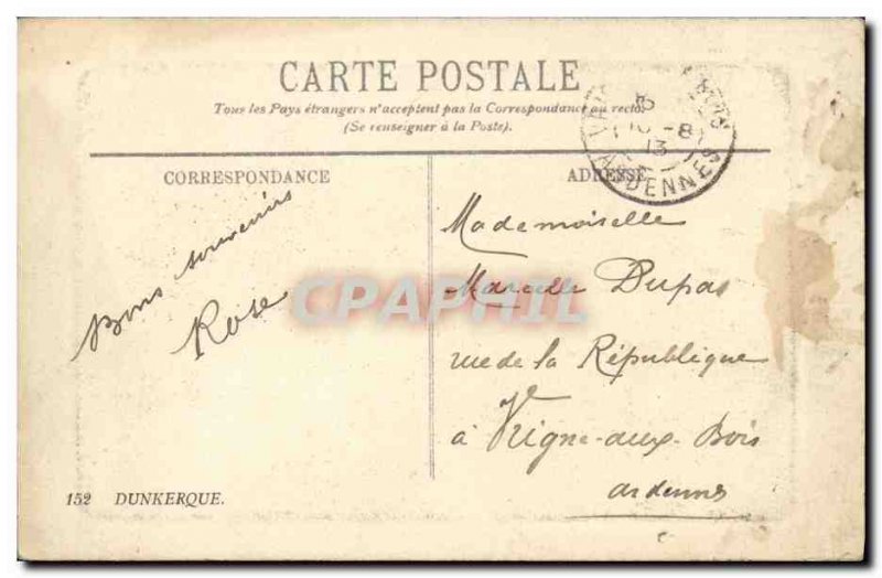 Old Postcard Boat War Dunkerque submarine Seal