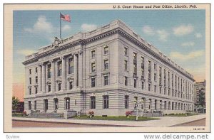 Exterior view of U.S. Court House, and Post Office, Lincoln, Nebraska,  PU-30...