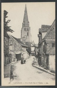 France Postcard - Langeais - Une Vieille Rue Et L'Eglise     RS9171