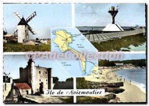 Postcard Modern Noirmoutier La Gueriniere Mills Love the Gois Castle Ladies B...