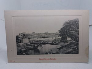 Zeerut Bridge Calcutts India Vintage Postcard c1910