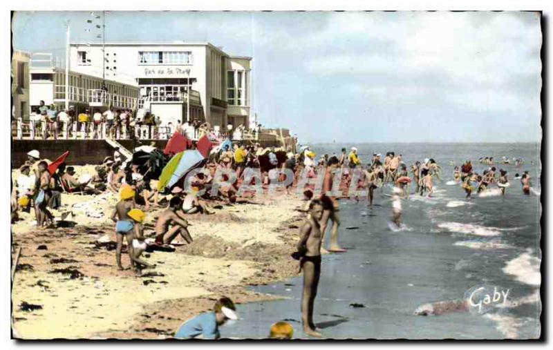 Cabourg - The Beach and the Casino - Old Postcard